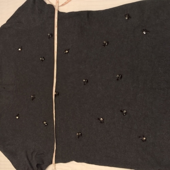 Loft Rhinestone Embellished Dress & Pullover Holidays Party Casual Comfy Sz M - Picture 8 of 13